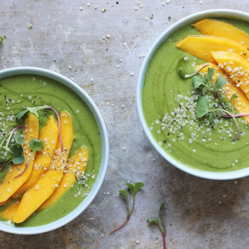 green mango smoothie bowl